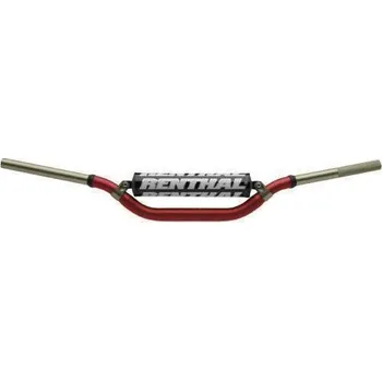 RENTHAL řídítka 1,1/8 CALA 28,6mm MX TWINWALL HANDLEBAR RED MCGRATH / SHORT PADDED, barva červená s protektorem HONDA XR70RV rok 97-03