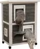 Pelíšek pro kočku Kerbl Family dvoupatrová bouda pro kočky šedá 57 x 55 x 80 cm