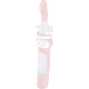 Zubní kartáček Mam Massaging Brush dětský zubní kartáček s bezpečnostním krytem 3 m+ Pastelový růžový