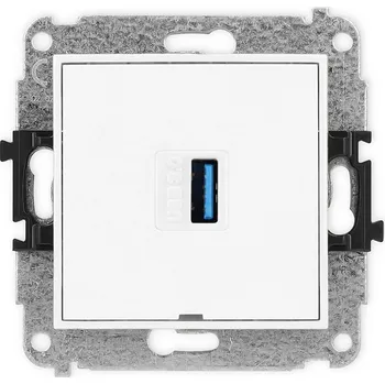 Elektrická zásuvka KARLIK Zásuvka USB AA 3.0, bez popisového pole Barva: Matná bílá