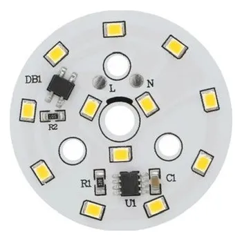 Žárovka LED modul kulatý 7W, ⌀50mm, 220-240V AC Teplá bílá (3000-3500K)
