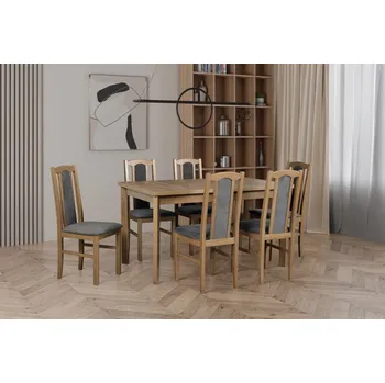 Jídelní set Jídelní set 6+1 Hubert Vyberte Tkaninu:: Tkanina 20, Vyberte Moření:: Komplet sonoma