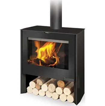 Krbová kamna ROMOTOP Kamna krbová Riano 01, černý plech, 6kW