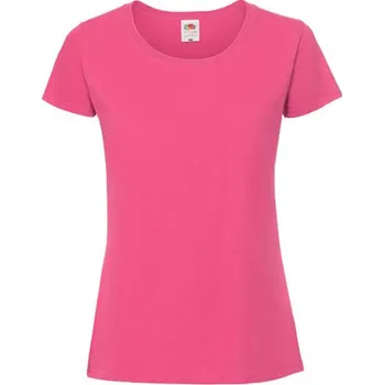 Dámské tričko Fruit of the Loom Dámské triko 61-424-0 Fuchsia XS