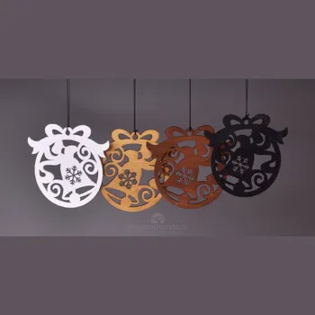 Vánoční ozdoba WoodenPuzzle.cz Dřevěná ozdoba kulatá - Zvoneček Barva: Dubová lazura