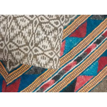 Dámské pončo Hnědé pončo se vzory var.: tmavá