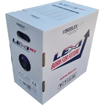 Síťový kabel LEXI-Net instalační kabel Cat 6 UTP LSOH (Dca) 305m fialový - Reelex Air box