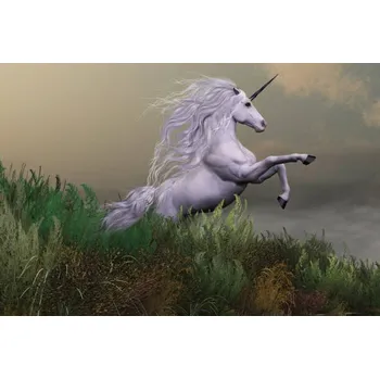 Plakát Plakát, Obraz - White Unicorn on Mountain, CoreyFord