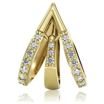 Přívěsek Couple, Elegantní přívěsek Trisha, žluté zlato se zirkony, 585-66-2-0275.0Z00.0.00.001.25