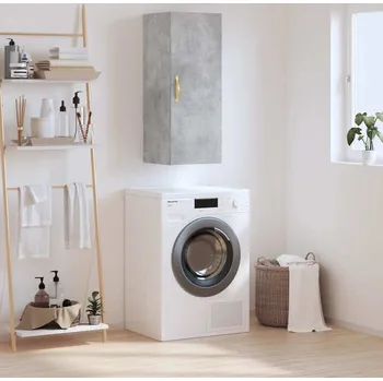 Koupelnový nábytek vidaXL Nástěnná skříňka 34,5 x 34 x 90 cm [828839] Barva: Betonová šedá