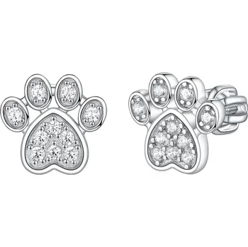 Náušnice Olivie Stříbrné náušnice na šroubek TLAPKA 8090 Ag 925; ≤2,1 g.