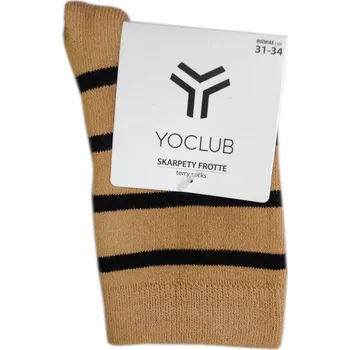 Chlapecké ponožky Yoclub SKF-0013C - hnědá Barva: Hnědá, Velikost: 31-34