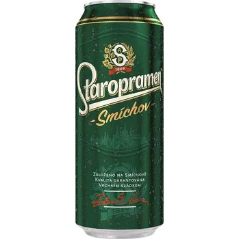 Pivo Staropramen světlý 0,5l - plech