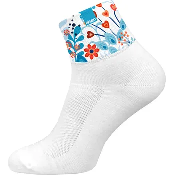 Dámská móda Ponožky ELEVEN Huba Meadow White Velikost: XL (45-47)