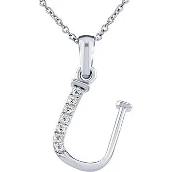 Řetízek Stříbrný náhrdelník s přívěskem písmene U s Brilliance Zirconia ZT191003NU
