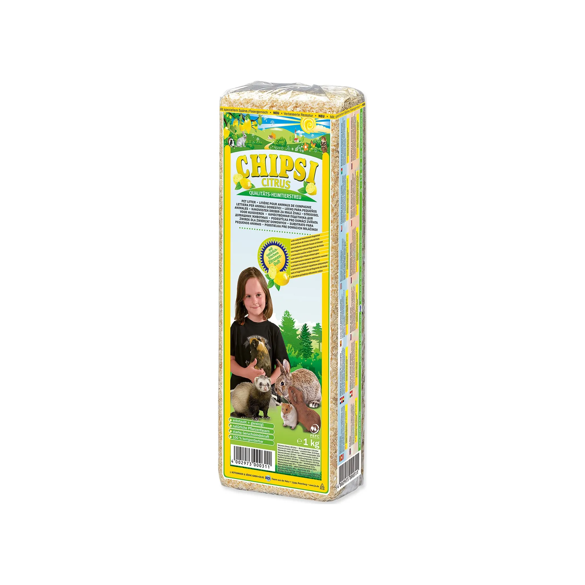 Fotografie 1 - Podestýlka pro hlodavce CHIPSI Chipsi Citrus hobliny 1 kg