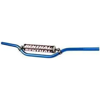 RENTHAL řídítka 7/8 CALA 22mm MX HANDLEBAR BLUE RC PADDED, barva modrá s hrazdou YAMAHA YZ 250 WRB rok 90-94