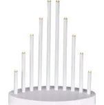 Emos LED svícen bílý, 24,5 cm, 3x AA, vnitřní, teplá bílá, časovač