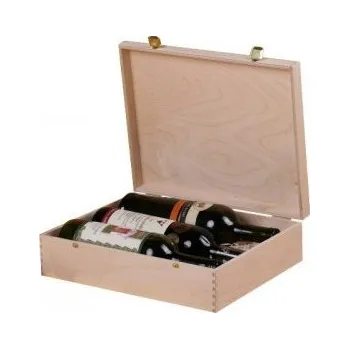 Tělový olej Dřevěná krabička na víno - 3 láhve