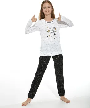 Dívčí pyžamo Cornette Star 959/156 černé/bílé/hvězdy