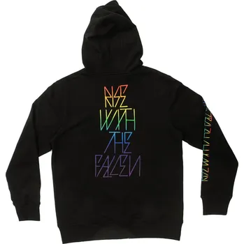 Pánská mikina fallen Pánská mikina staked po hoodie black/rainbow