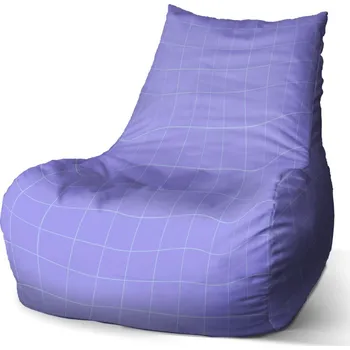 Sedací pytel Sablio Sedací vak Bean Čtvercový vzor fialové - 60 x 70 x 70 cm