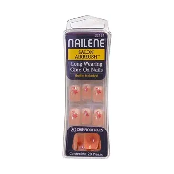 Umělé nehty NAILENE Sada umělých nehtů 20ks Růžová sedmikráska