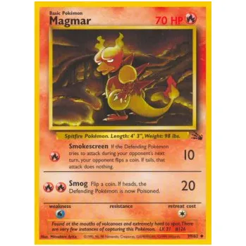 Karetní hra Pokémon FO 39/62 Magmar - Fossil Stav: Excellent