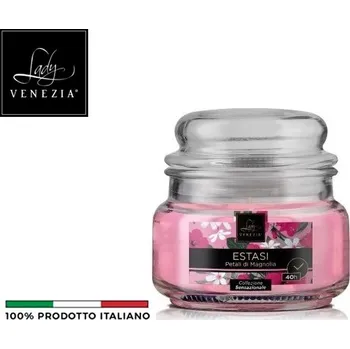 Aroma difuzér Lady VENEZIA Svíčka ve skle 40h ESTASI MAGNOLIA