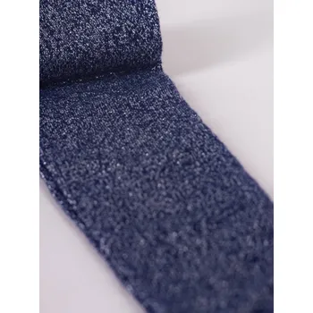 YO Punčocháče RAB0038G modré metalic se stříbrnou nitkou velikost oblečení - děti: 116/122