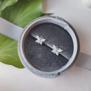 Náušnice Prstýnkárna Stříbrné náušnice Motýlci zirkony AG 925 ≤ 1,4 g
