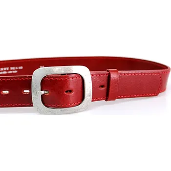 Opasek PENNY BELTS Kožený opasek 5093 červený - 85 cm
