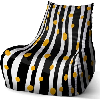Sedací pytel Sablio Sedací vak Bean Pruhy a puntíky - 60 x 70 x 70 cm