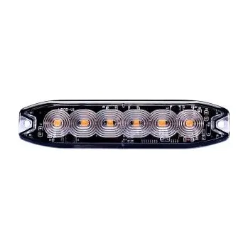 Maják Výstražné LED světlo slim - oranžové, PREDATOR, 12-24V, 6x LED 15629