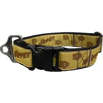 Obojek pro psa BAFPET Popruhové obojky TLAPKY BAF Barva: Hnědá, Rozměr: 40mm x 43-74cm 18104TB