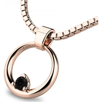 Přívěsek Dámský přívěsek žluté zlato 585/1000 140023-CV-ZIR-Black bez řetízku