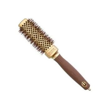 kartáč na vlasy Kartáč Olivia Garden Expert Shine Gold&Brown 30 mm čtverec