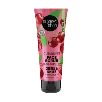 Pleťový peeling ORGANIC SHOP Čistící peeling pro všechny typy pleti Třešeň a zázvor 75 ml