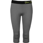 dámské legíny capri 3/4 USA PRO - CHARCOAL MARL - XL (USA Pro Capri 3/4 Legging)