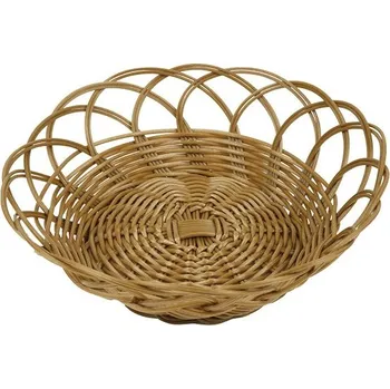 chlebník SVING Košíček na pečivo, pr. 23 cm, v.8 cm, kulatý, velká oka, polyratan
