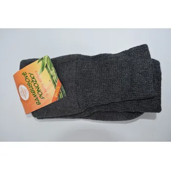 Dámské ponožky Ponožky bambusové froté s ionty stříbra Vanimar Barva: Šedá světlá, Velikost: 35 - 37