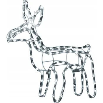 Vánoční dekorace Svítící LED sob 50cm Vánoční dekorace studená bílá