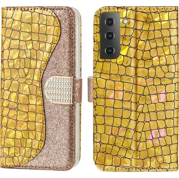 Pouzdro na mobilní telefon Pouzdro na Samsung Galaxy S22 Glitter zlaté