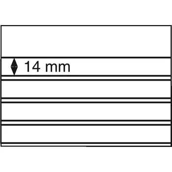 Obal pro sběratelský předmět Leuchtturm Výmětová karta VK 4 - 158x113 mm, 4 řádky s přebalem - 100 ks v balení