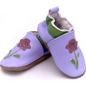 Capáčky Kožené capáčky 0-6 měsíců KBU 010 lila