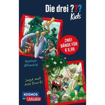 Die drei ??? kids: Doppelband - Enthält die Bände: Rettet Atlantis! / Jagd auf das Dino-Ei - Ulf Blanck