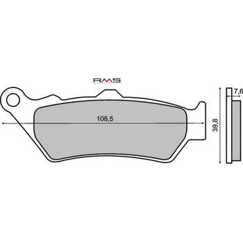 Brzdová destička Brzdové destičky RMS 225101010 organické