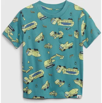 Dívčí oblečení GAP Dětské vzorované tričko - Kluci GAP tyrkysová | krémová 2154680