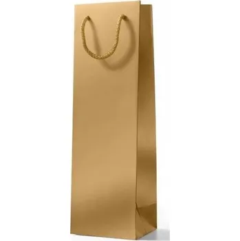 Dárková taška Taška na 1 láhev zlatá