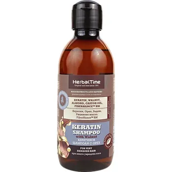 Šampon Herbal Time keratinový šampon s ořechem 240 ml